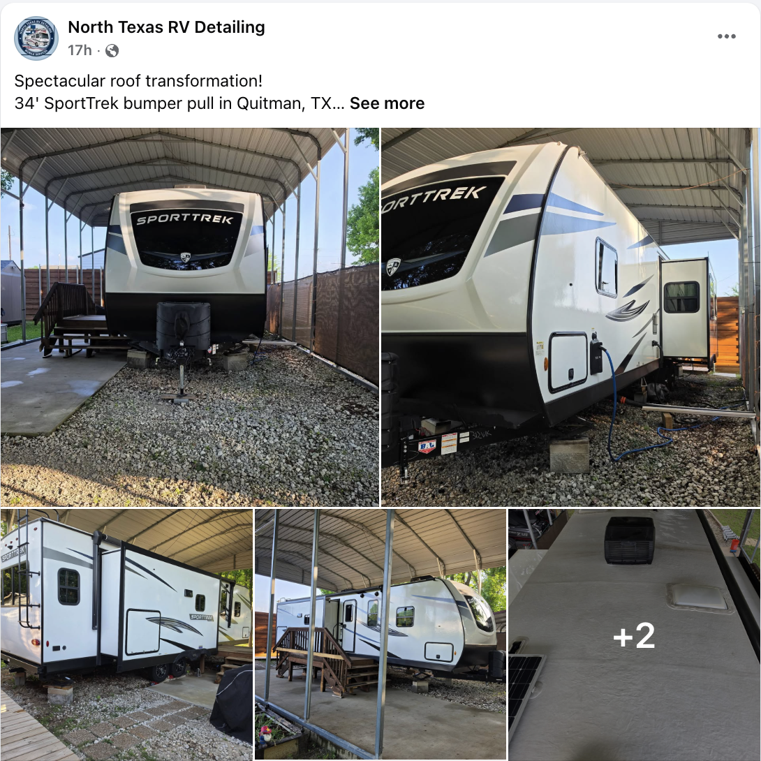 34 foot SportTrek roof transformation